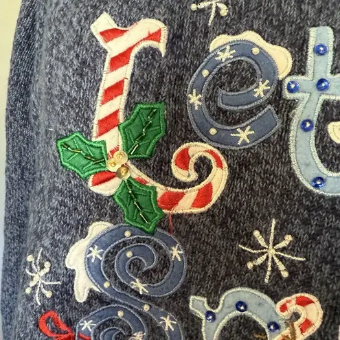 Tiara International VTG Ugly Christmas Sweater Women’s MED Let It Snow Snowman - Image 2