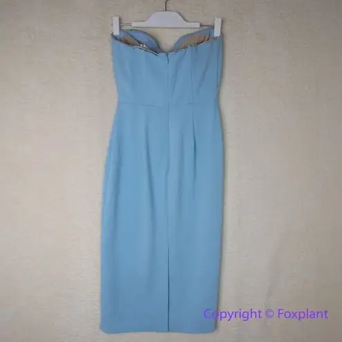 Monique Lhuillier ML Strapless Sweetheart Dress blue, size 4