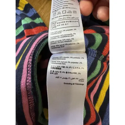 Joules Women Rainbow Stripe Long Sleeve Sweater Size US 6 Colorful Lightweight