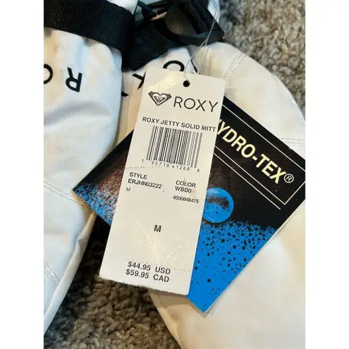 Roxy  Jetty Insulated Mittens White M Waterproof Ski Snowboard Winter Warm