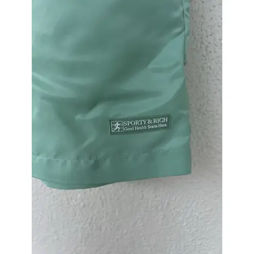 NWT Sporty & Rich Good Health Nylon Women’s Short Thyme/White L Lounge Relaxed Green Size L