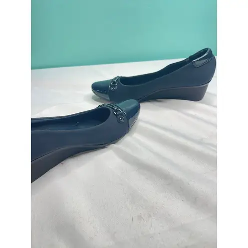 Dressbarn Patent Leather Flats with Buckle Accent S