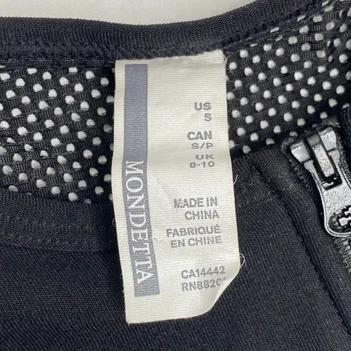 Mondetta Black Half Zip Athletic Sports Fuse Bra Small