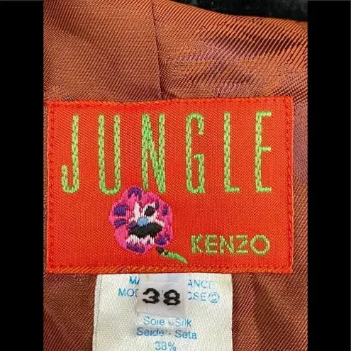 Kenzo jungle wool embroided jacket small Orange