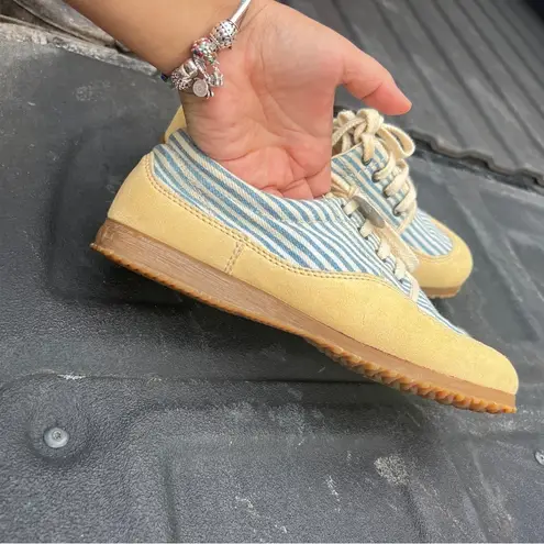 Hogan Italy women’s sneakers shoes blue and yellow size 39