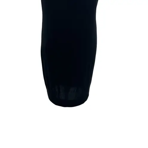 Love moschino Shirt Dress Collared Leather Detail Short Sleeve Black Size US 6