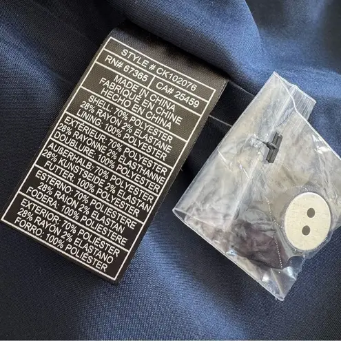 NWT Cupcakes & Cashmere Night Sky Dark Blue Navy Pinstripe Pocket Blazer Size M Size M