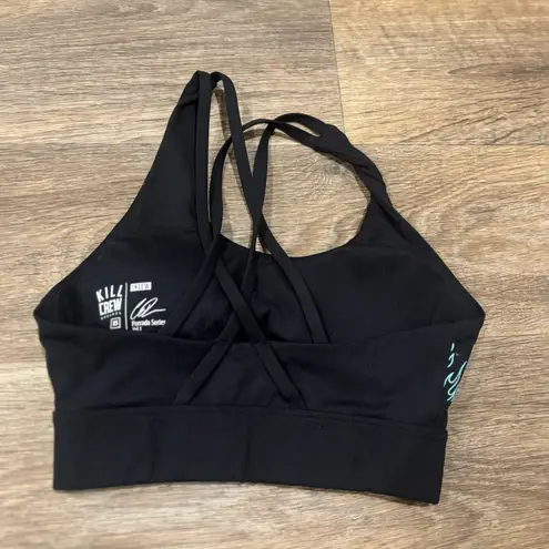 Kill Crew Flame High Support Sports Bra – Black/Teal – Women’s XS Black