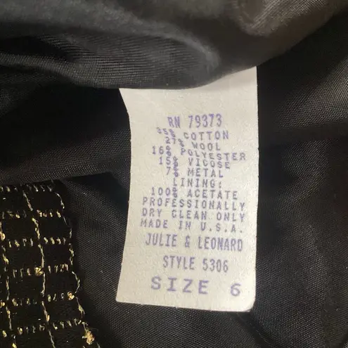 Julie & Leonard Glitter Pencil Skirt Black Size 6