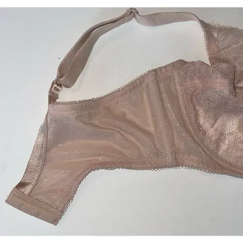 Wacoal | Retro Chic Full-Figure Underwire Bra Sz 38DD Beige/Nude Sheer