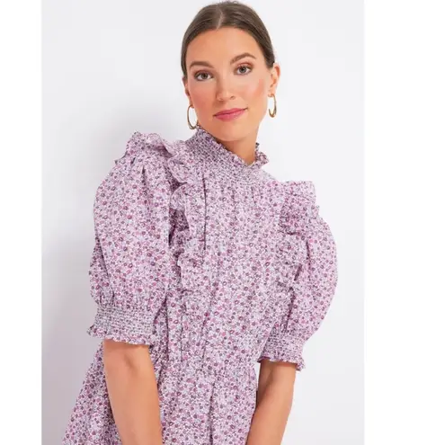 Tuckernuck Hyacinth House Purple Floral Periwinkle Mini Dress Size XS