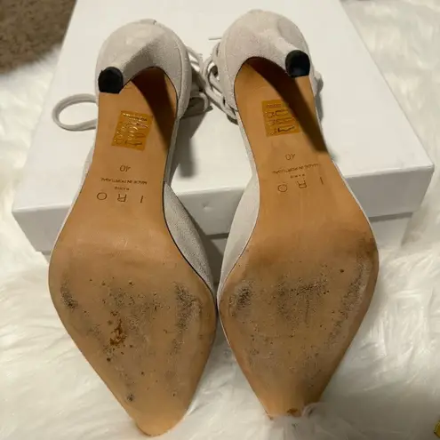 IRO PARIS Mifal Suede Pointed Toe Ankle Tie Pumps 40