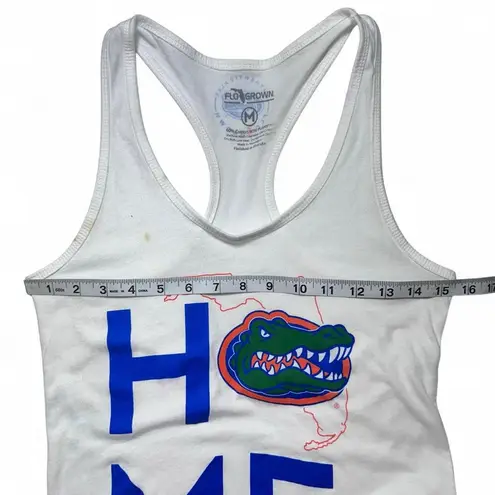 Flo Grown Womens Tank Medium White Florida Gators Top Racerback Shirt