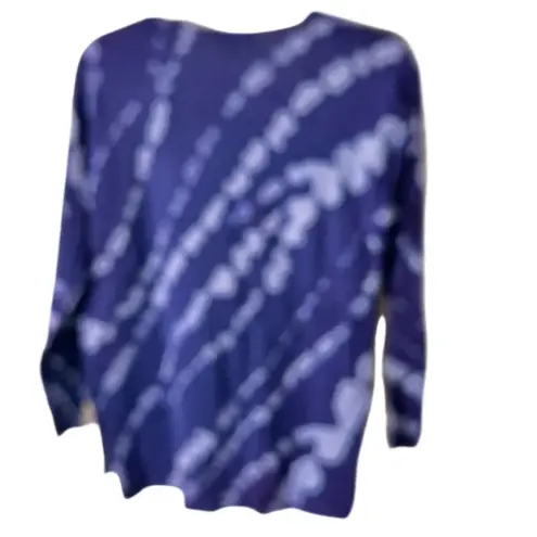 INC Size Petite Med Blue Tie Dye V