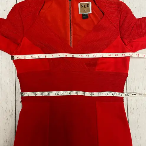 Nue By Shani Ruched Bodycon Shapewear Knit Dress Red Size 6