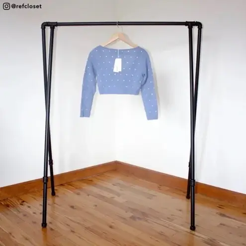 Reformation  Nathalia Regenerative Wool Cardigan (Relaxed Blue)