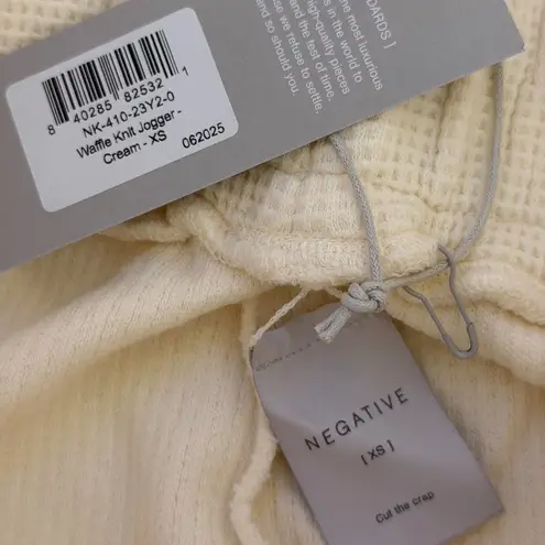 Negative Underwear Waffle Knit Jogger in Cream, Size X