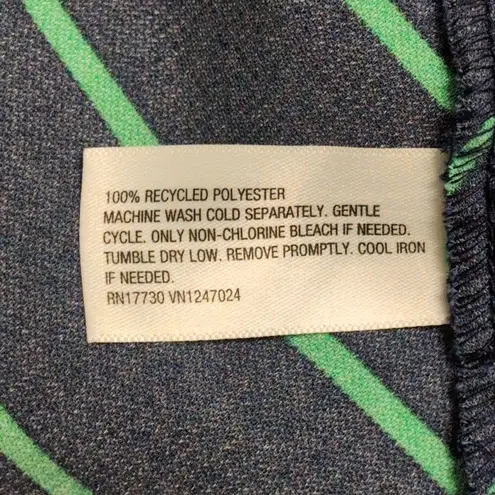 NWT Rowing Blazers X Target Navy Lime Green Striped Sleeveless Maxi Dress Size S Blue