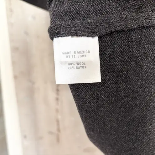 St. John  Sport Knit Short Sleeve Wool Blend Shirt