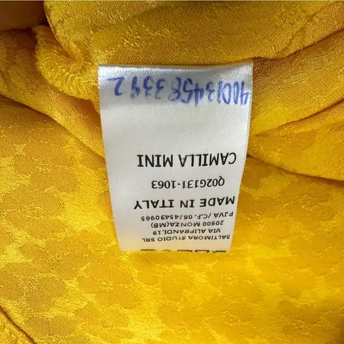 The Andamane Camilla Floral Jacquard Mini Skirt Gold Size 0