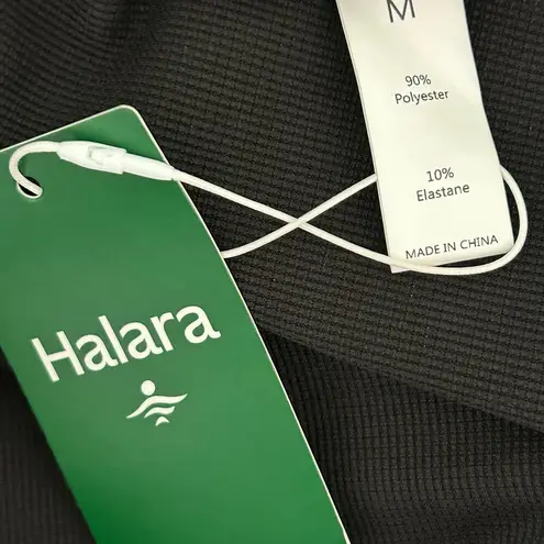 Halara Women's Curved Hem Round Neck Long Sleeve Waffle Top M Medium New