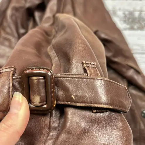 Brooks Brothers button up leather jacket size 6