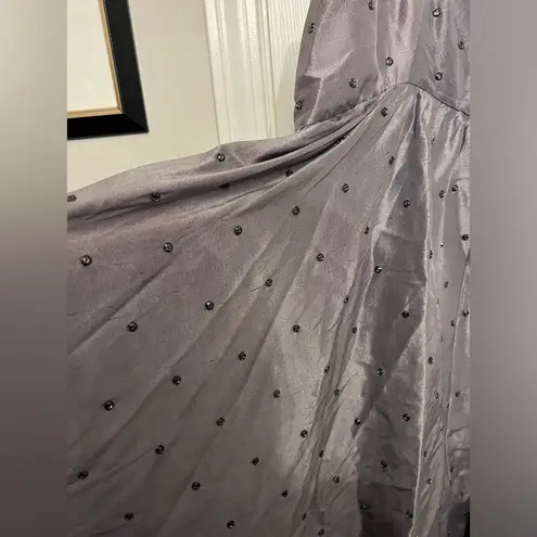 AZEEZA Rachel Mini Dress in Embellished Smoke Color: Embellished Smoke Size M