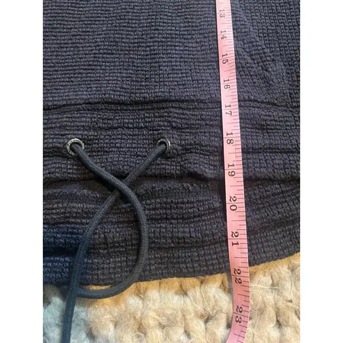 Sweaty Betty waffle knit cowl sweater neck blue size xs