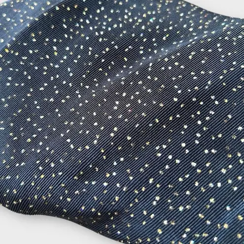 Vintage 90s Sparkly All Over Glitter Mini Dress Knit Ultra Dress sz 10 Swiftie Blue