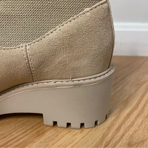 Dolce Vita Hutton Suede Lug Sole Boot, Dune, Size 7, EUC Tan