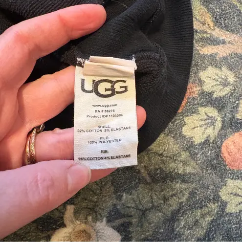UGG  Australia Woman’s Black Hoodie Full Zip Size Small MISSING HOOD STRING - Image 8