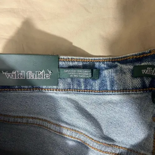 Wild Fable  Women's Plus Jean Shorts sz 16 Light Super High Rise Curvy  NWT