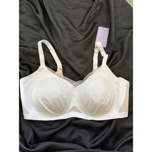NWT Honeylove Crossover Bra Size 2XL White Padded Comfort Smoothing Wireless - Image 3