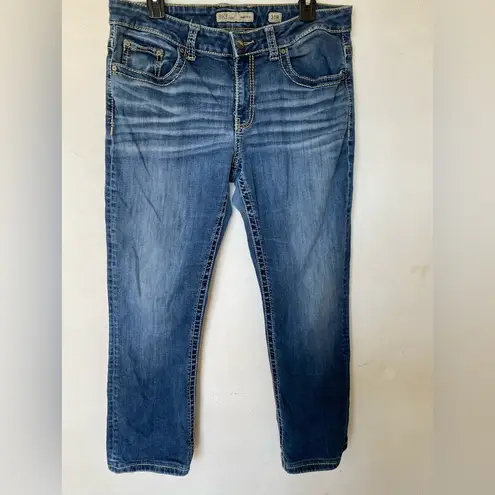 Harper BKE 31R Blue Straight denim cowgirl western Jeans with Classic Fading