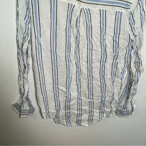 Sweet Wanderer Button Down Blouse White Stripes