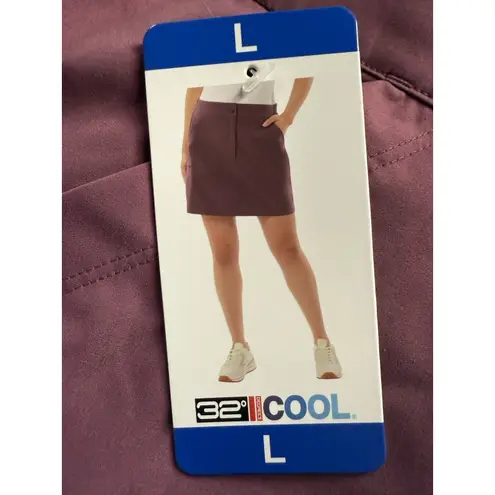 32 Degrees Heat 32 Degrees Cool Women's Tech Skort, Crushed Violet, Size L