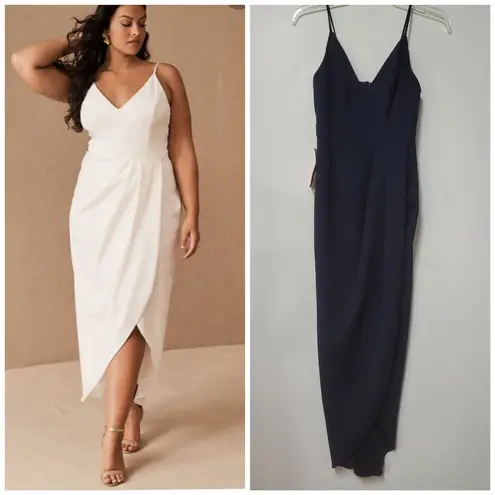 BHLDN Caron V-Neck Crepe Dress