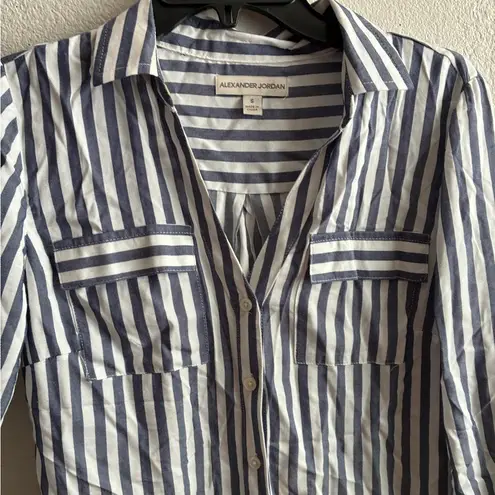 Alexander Jordan Blue & White Striped Blouse S