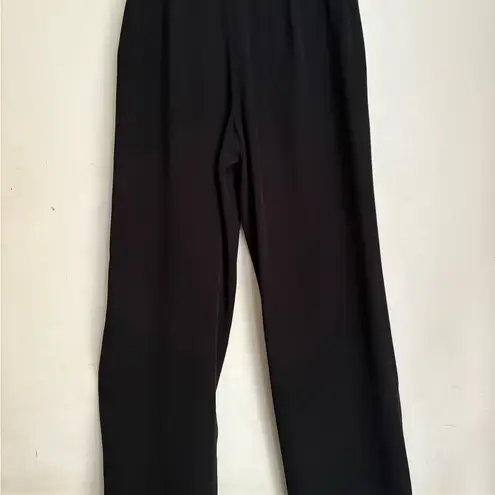 Armani Collezioni Black Acetate Slinky Wide Dress Formal Pants Trousers 4