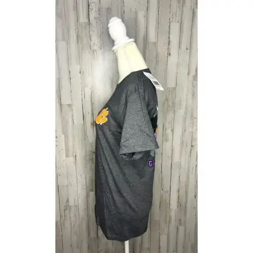 Hanes NWT Clemson Tigers 'Gameday Glamp!' Women's Gray Short Sleeve Graphic Print Tee‎