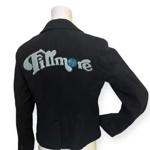 The Fillmore Wool Blend Faux Leather Women’s Coat Black Size M