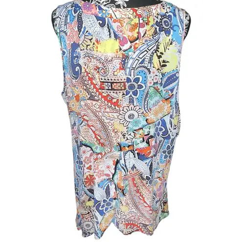 Melissa Paige ๐ Asymmetric Floral Abstract Blouse