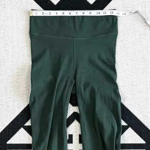 Pact Stretch Ribbed Bootcut Leggings in Dark Green Small