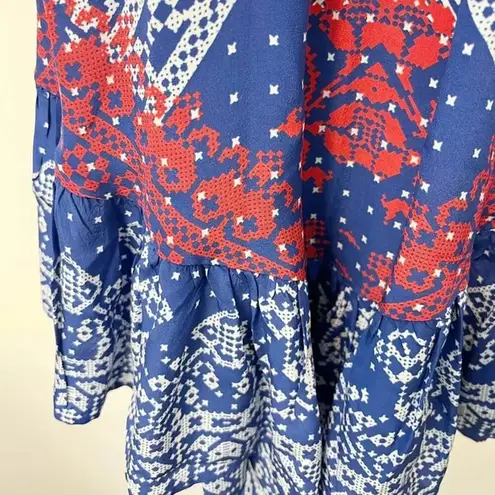 ROCOCO SAND Handkerchief Silk Dress M midi Blue Size M