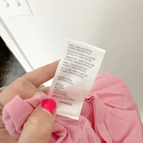 Free People [] Tessa Floral Puff Sleeve Ruched Open Back Mini Dress Size Large L