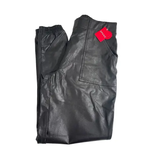 Spanx NWT ‎ Leather Like Jogger Pants Black Faux Leather Pull On Size Small 20364 - Image 9