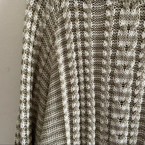 Faithfull the Brand  Teale Chunky Cable Knit Sweater in Mocha Stripe Small