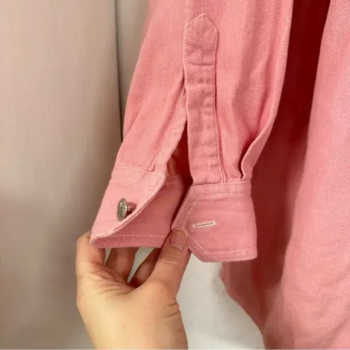 Bob Mackie Vintage Art To Wear Pink Embroidered Western Button Down Shirt 1X