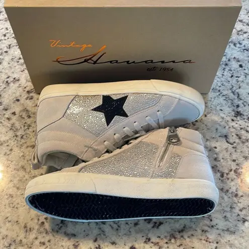 Vintage Havana DYNO HIGH MULTI SPARKLE High Top Fashion Sneakers Size 8.5 NIB White