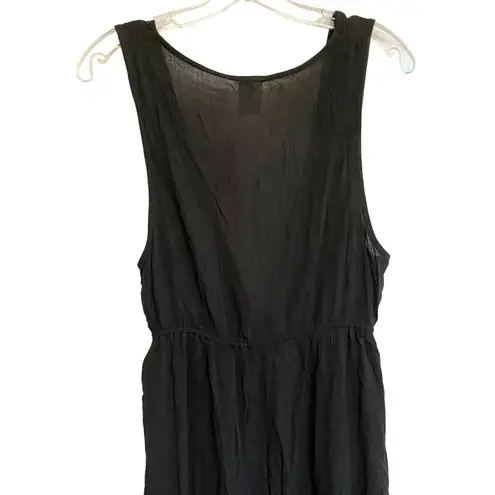 Kona Sol Sheer Tank Duster Coverup S/M Black